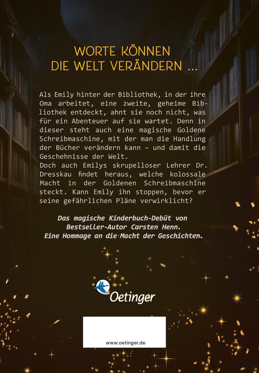 Rückseite: 9783751205894 | Die Goldene Schreibmaschine | Carsten Henn | Buch | 256 S. | Deutsch