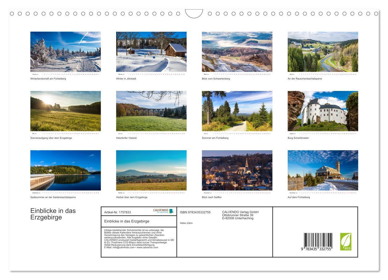 Bild: 9783435332755 | Einblicke in das Erzgebirge (Wandkalender 2025 DIN A3 quer),...