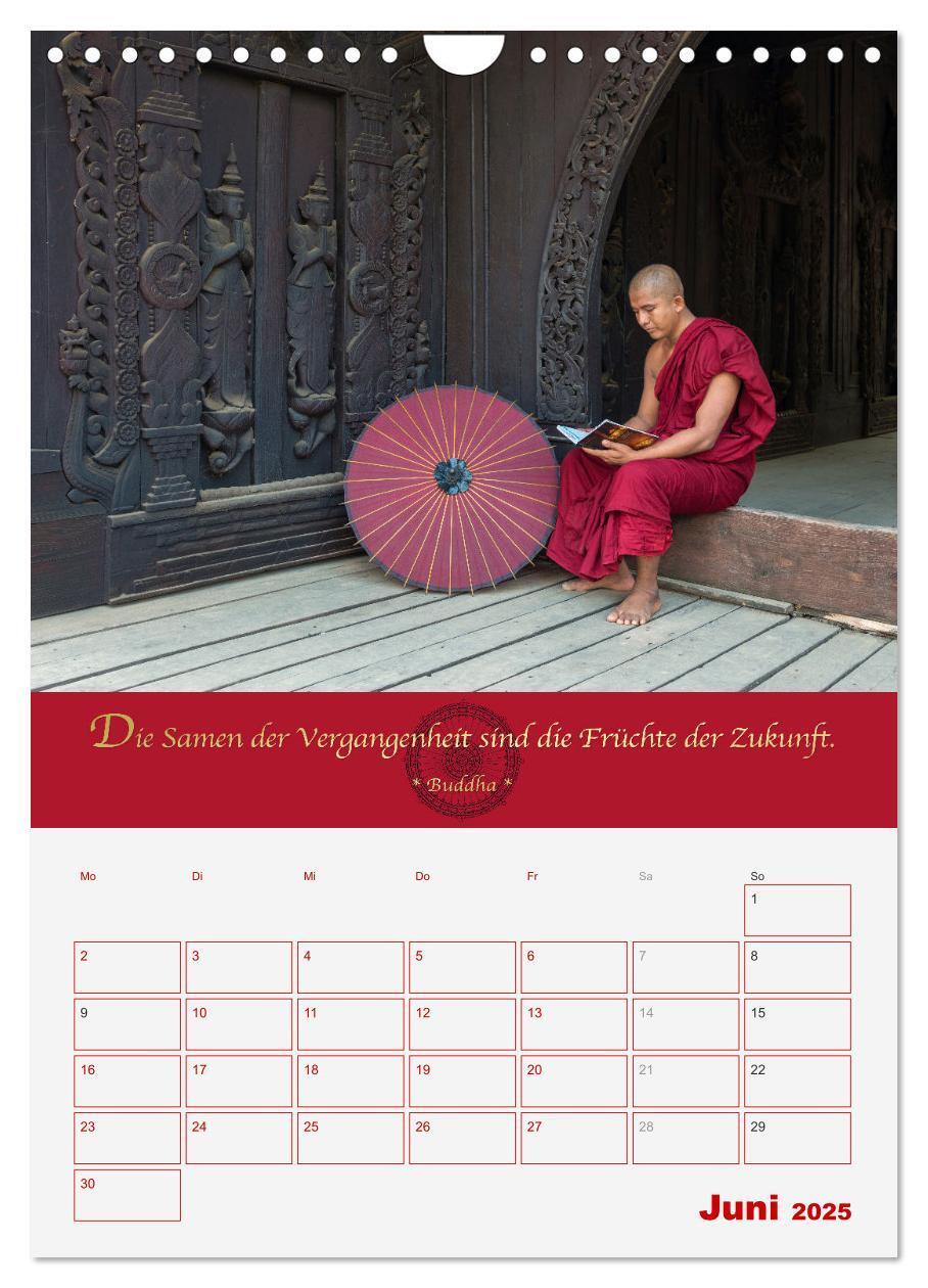 Bild: 9783435927784 | Buddhistische Weisheiten - DER ROTE SCHIRM (Wandkalender 2025 DIN...