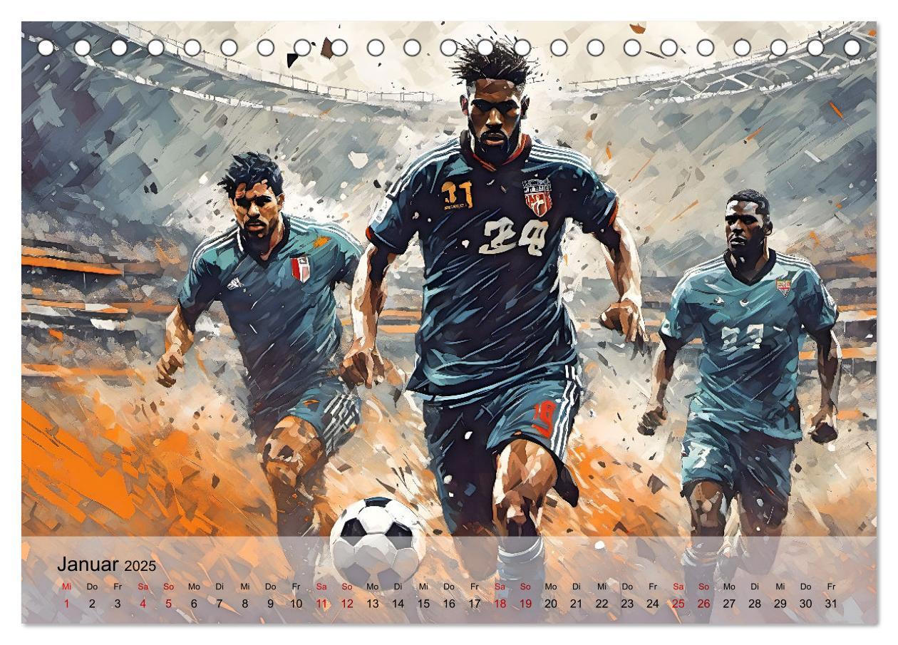 Bild: 9783457178904 | Fußball - Finale (Tischkalender 2025 DIN A5 quer), CALVENDO...