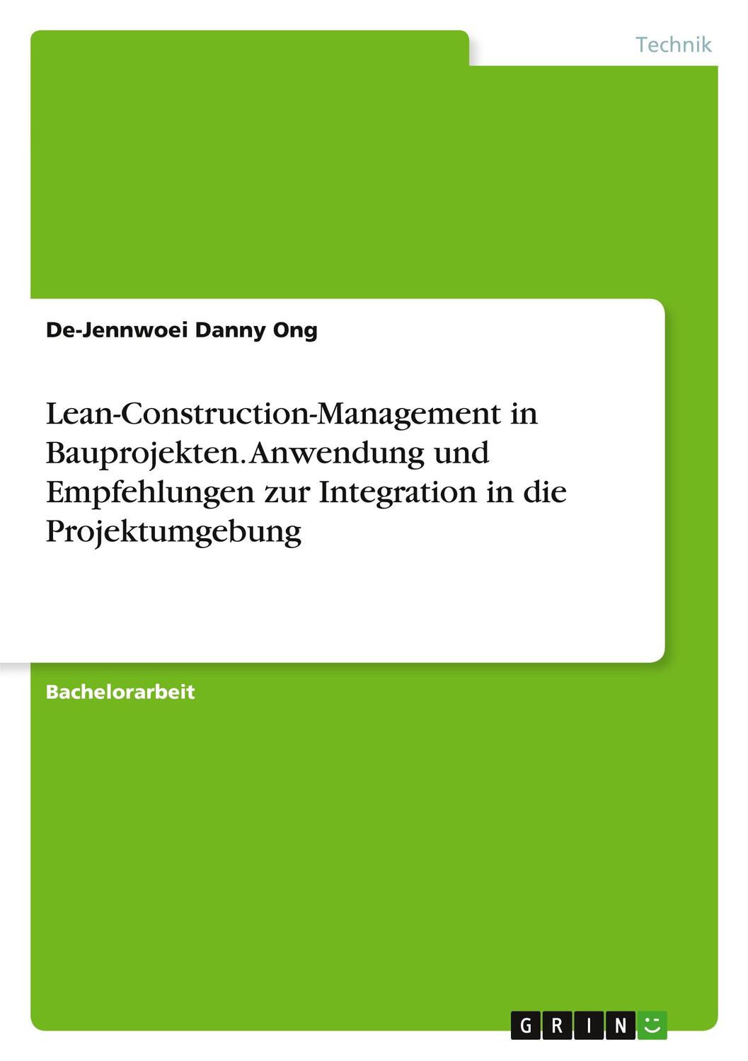 Cover: 9783346238856 | Lean-Construction-Management in Bauprojekten. Anwendung und...