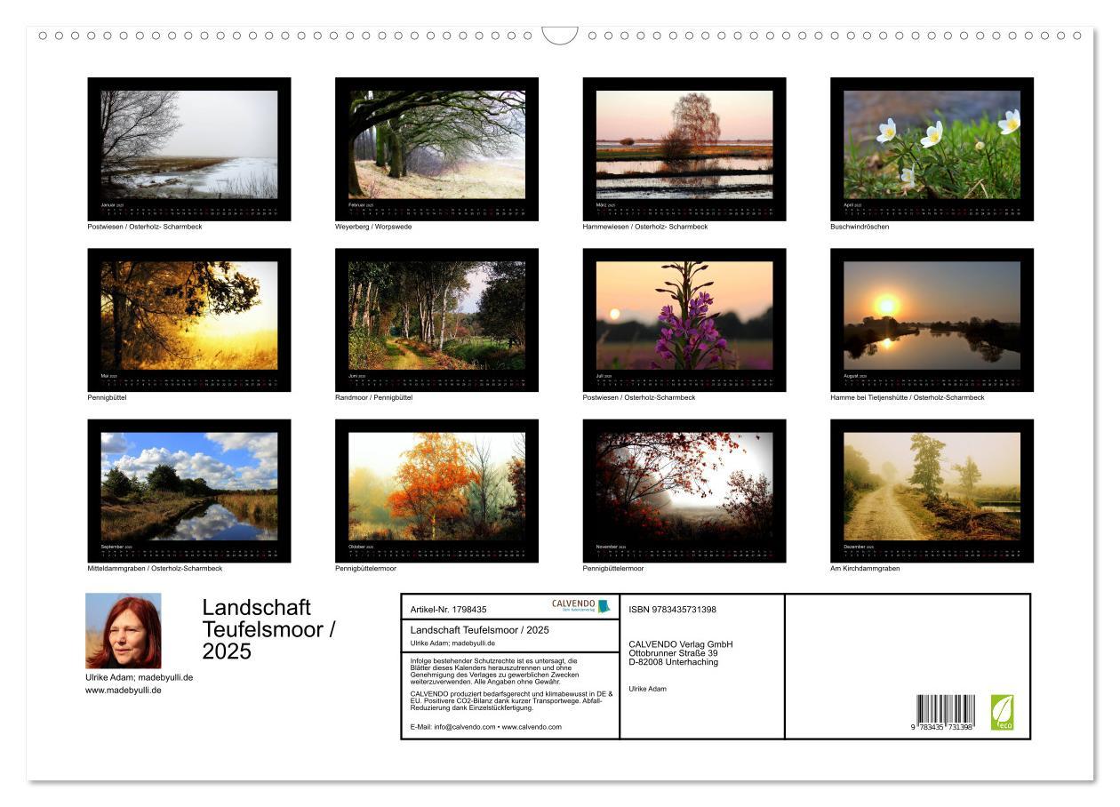 Bild: 9783435731398 | Landschaft Teufelsmoor / 2025 (Wandkalender 2025 DIN A2 quer),...