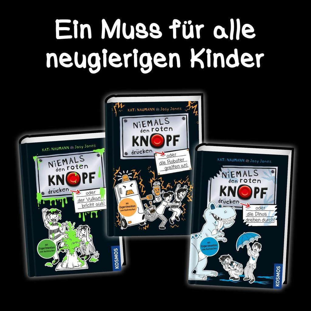 Bild: 9783440163276 | Niemals den roten Knopf drücken 1, oder der Vulkan bricht aus | Buch