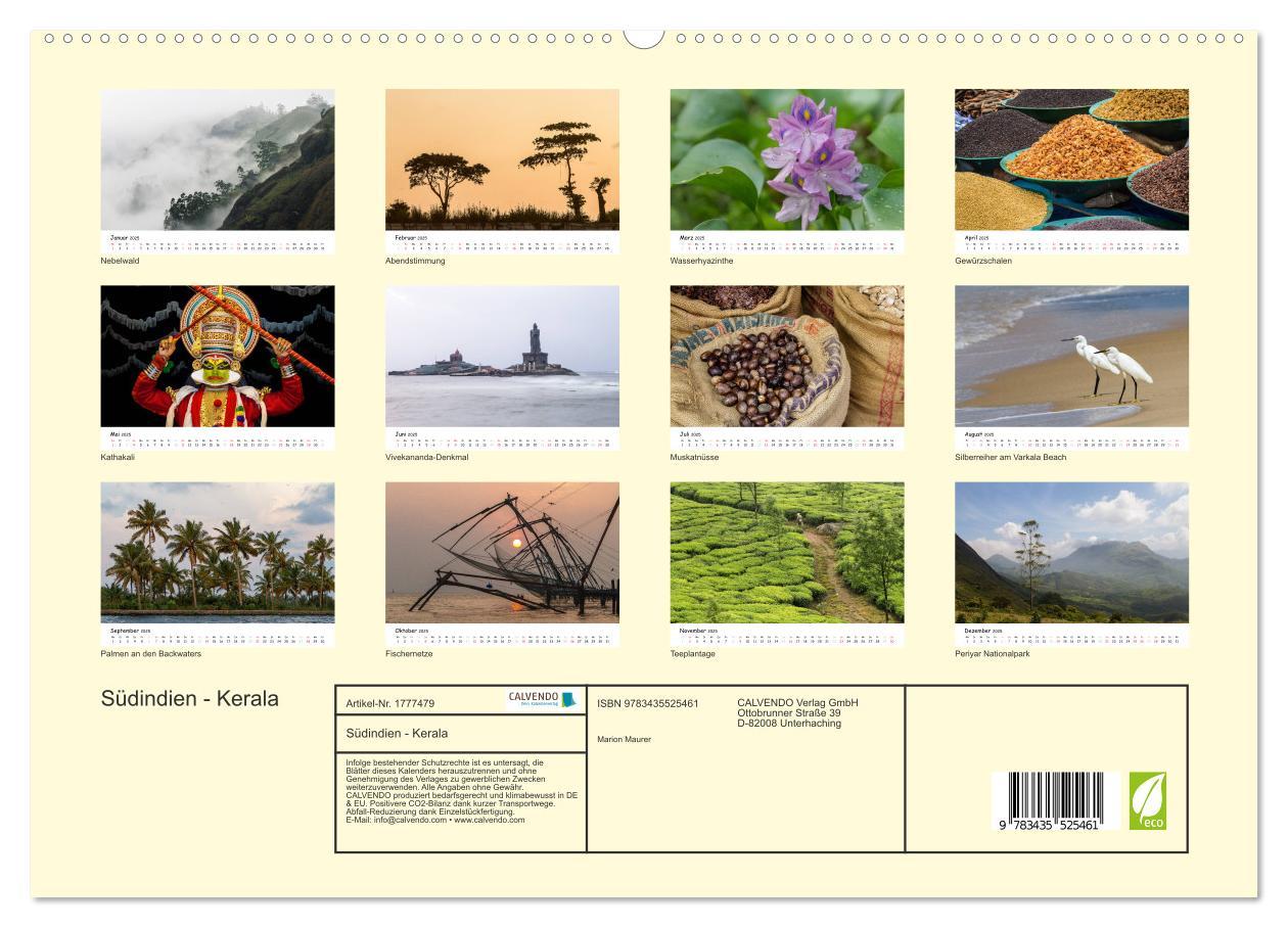 Bild: 9783435525461 | Südindien - Kerala (hochwertiger Premium Wandkalender 2025 DIN A2...