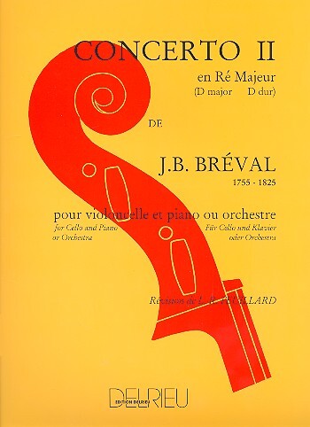 Cover: 9790231705515 | Concerto ré majeur no.2 pour violoncelle et piano | Breval | Partitur