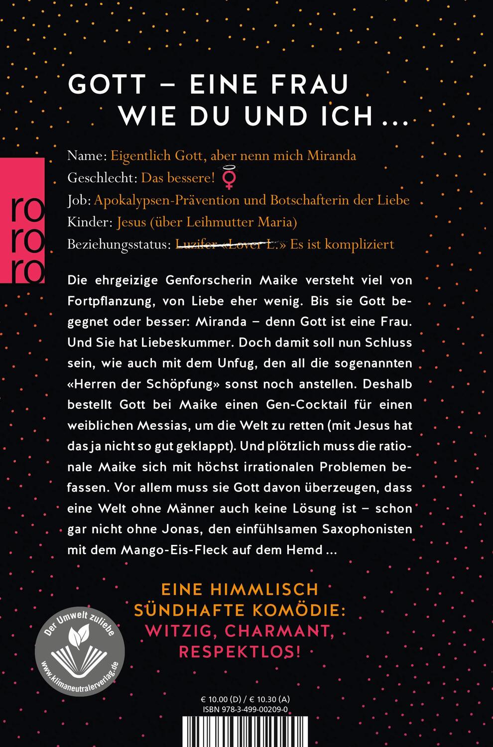 Rückseite: 9783499002090 | Ich traf Gott und Sie heißt Miranda | Safia Monney | Taschenbuch