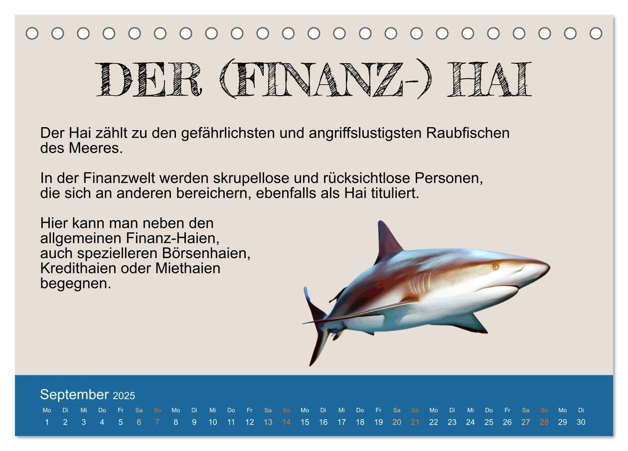 Bild: 9783383942501 | Tiere in der Finanzwelt 2025 (Tischkalender 2025 DIN A5 quer),...