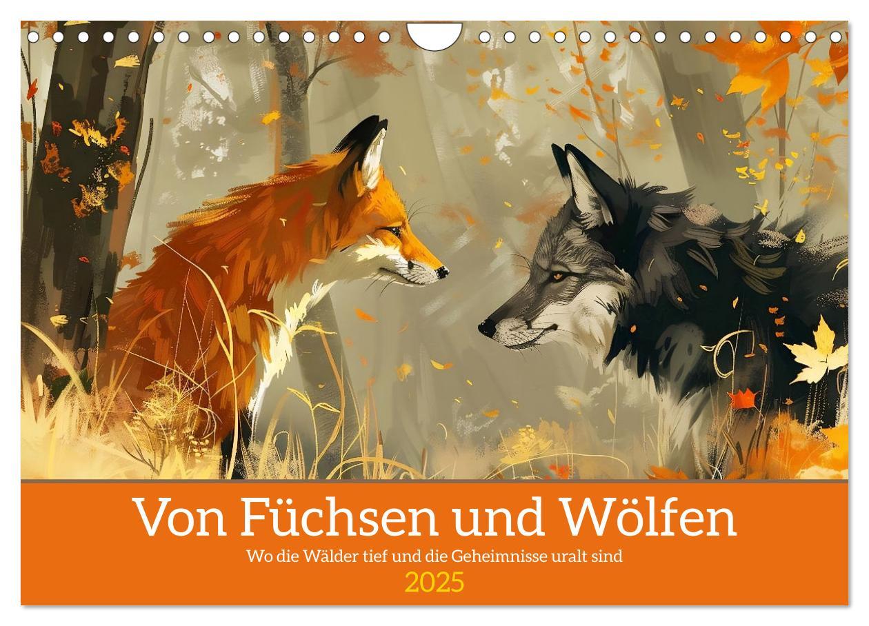 Cover: 9783457145135 | Von Füchsen und Wölfen (Wandkalender 2025 DIN A4 quer), CALVENDO...