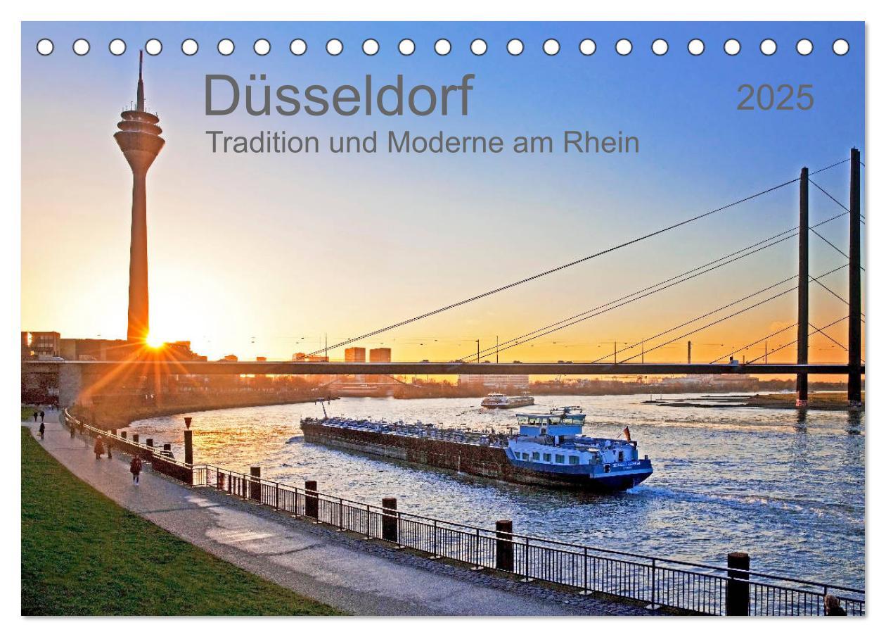 Cover: 9783435190713 | Düsseldorf - Tradition und Moderne am Rhein (Tischkalender 2025 DIN...