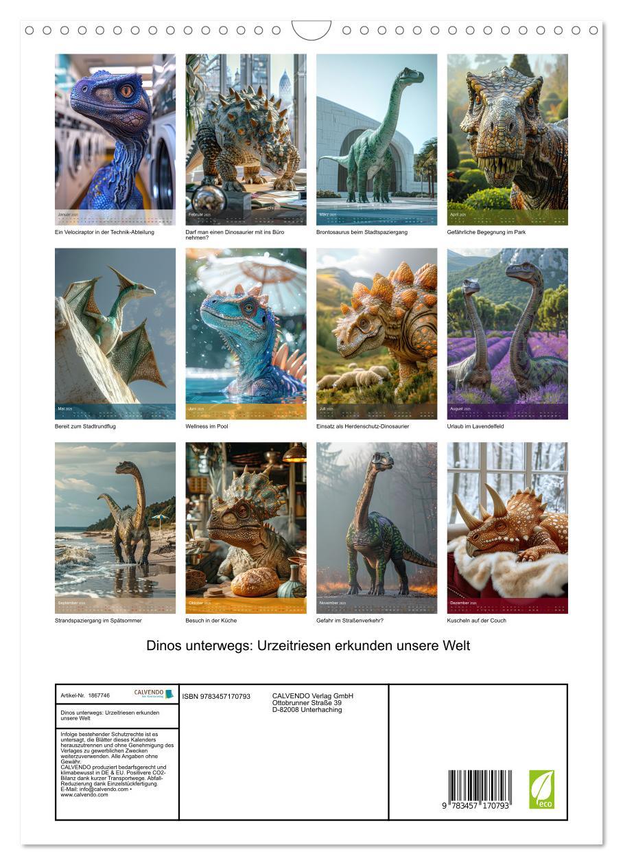 Bild: 9783457170793 | Dinos unterwegs: Urzeitriesen erkunden unsere Welt (Wandkalender...