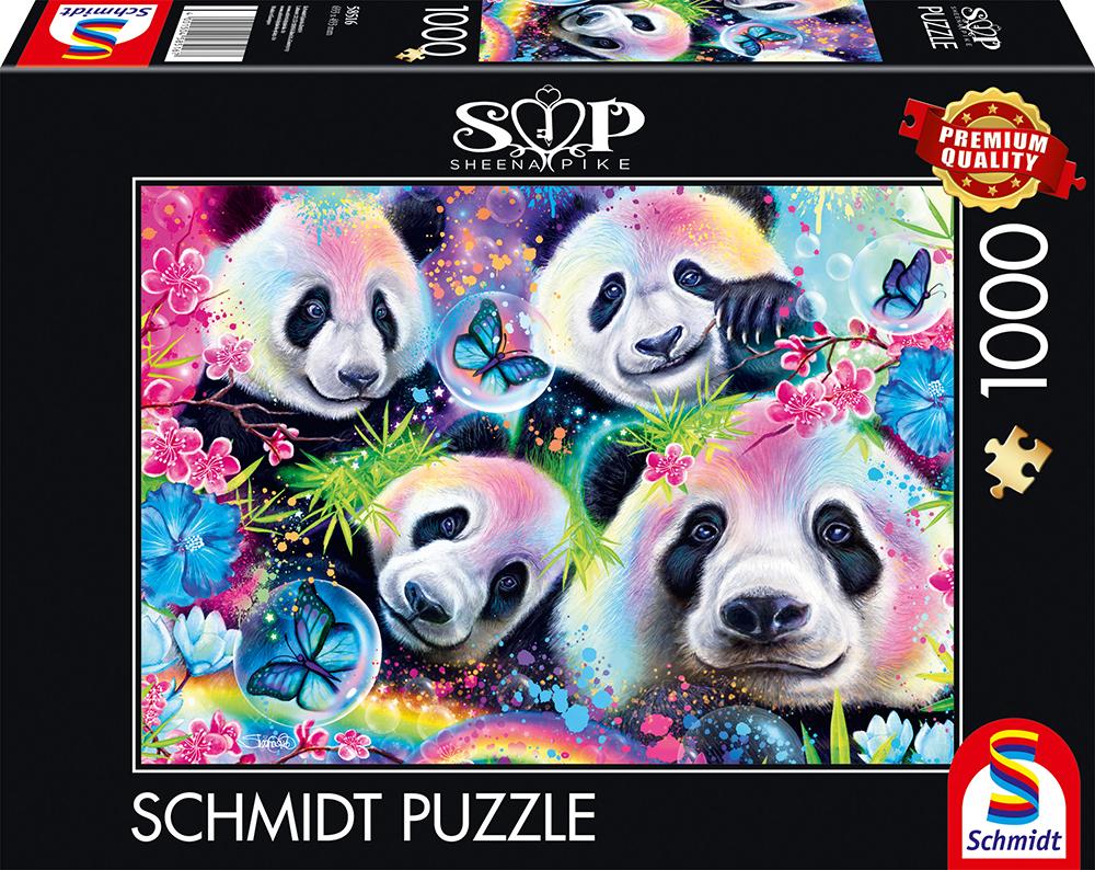 Cover: 4001504585167 | Neon Blumen-Pandas | Puzzle Sheena Pike 1000 Teile | Spiel | 58516