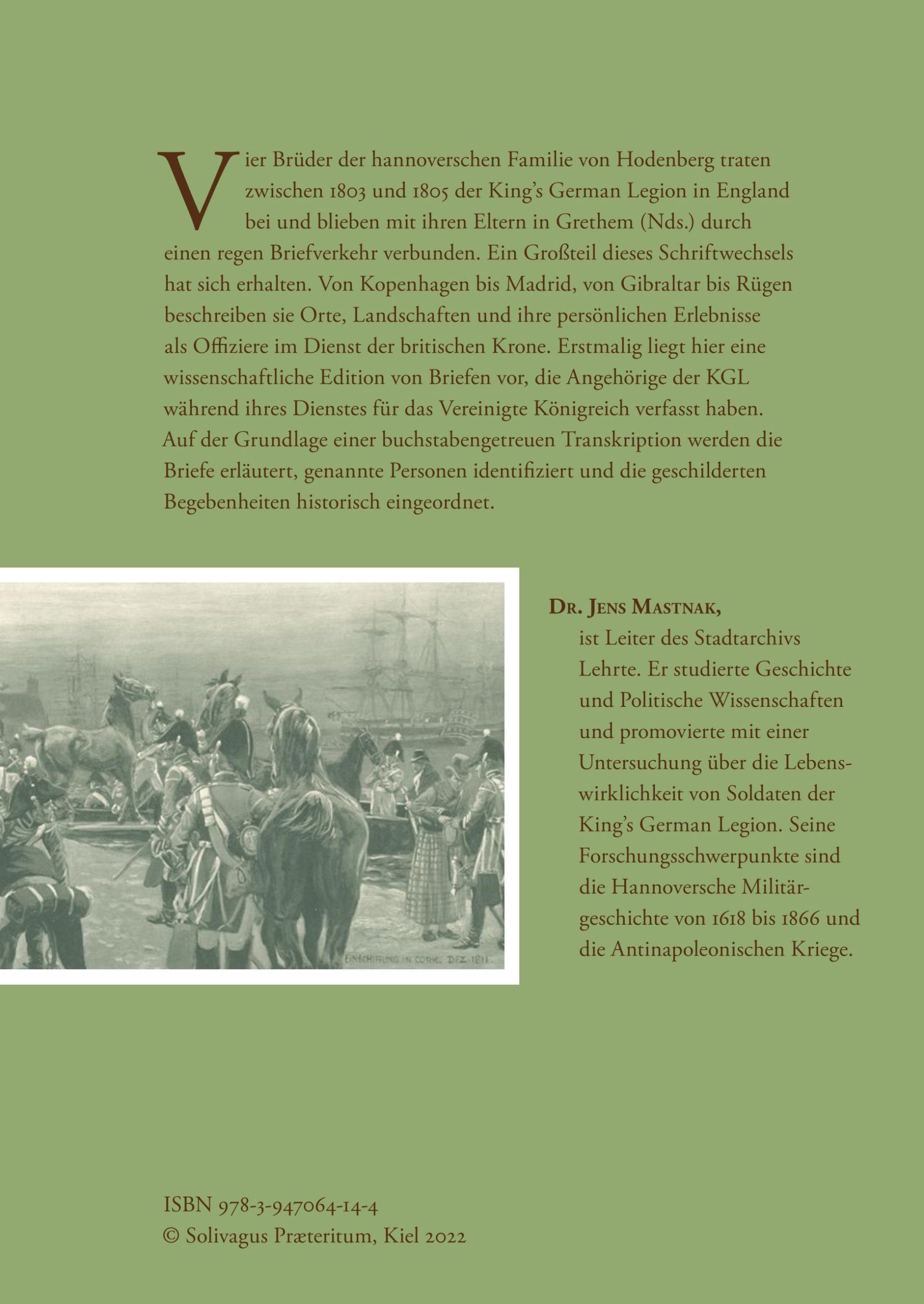 Rückseite: 9783947064144 | In der King's German Legion | Jens Mastnak | Buch | 370 S. | Deutsch