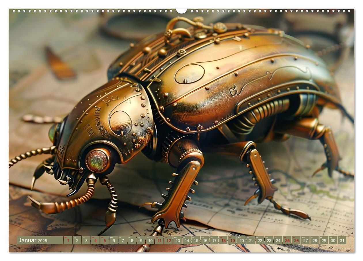 Bild: 9783457185797 | Die fantastische Welt der Steampunk-Insekten (Wandkalender 2025 DIN...