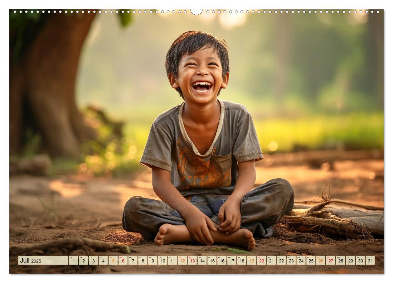 Bild: 9783383863905 | Kinder Lachen (Wandkalender 2025 DIN A2 quer), CALVENDO Monatskalender