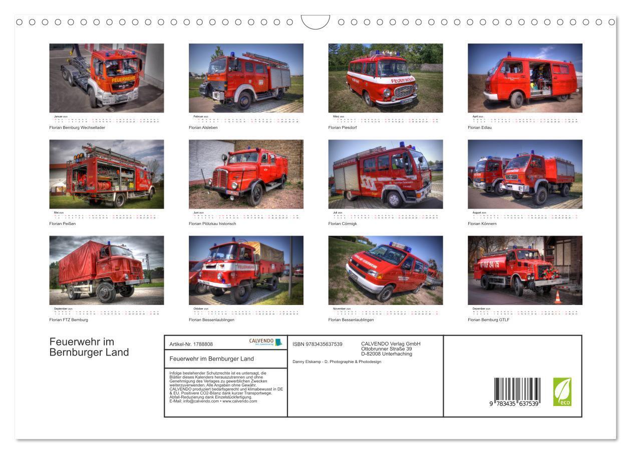 Bild: 9783435637539 | Feuerwehr im Bernburger Land (Wandkalender 2025 DIN A3 quer),...