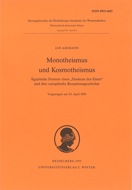 Cover: 9783825300265 | Monotheismus und Kosmotheismus | Jan Assmann | Taschenbuch | Deutsch