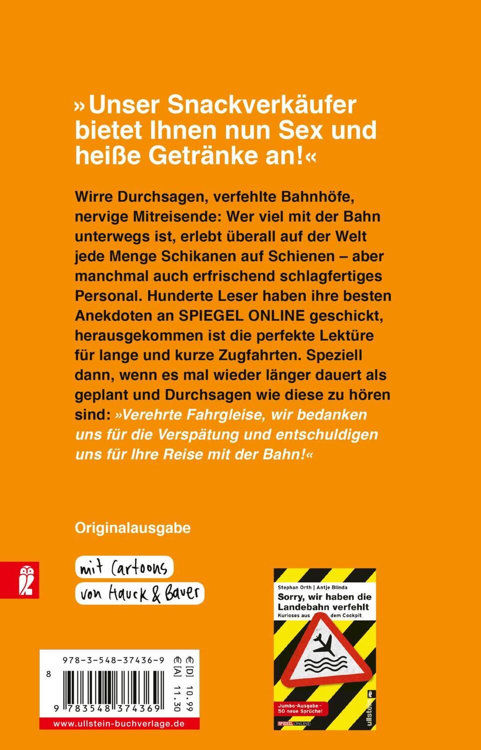 Rückseite: 9783548374369 | Sorry, wir haben uns verfahren | Kurioses aus der Bahn | Taschenbuch