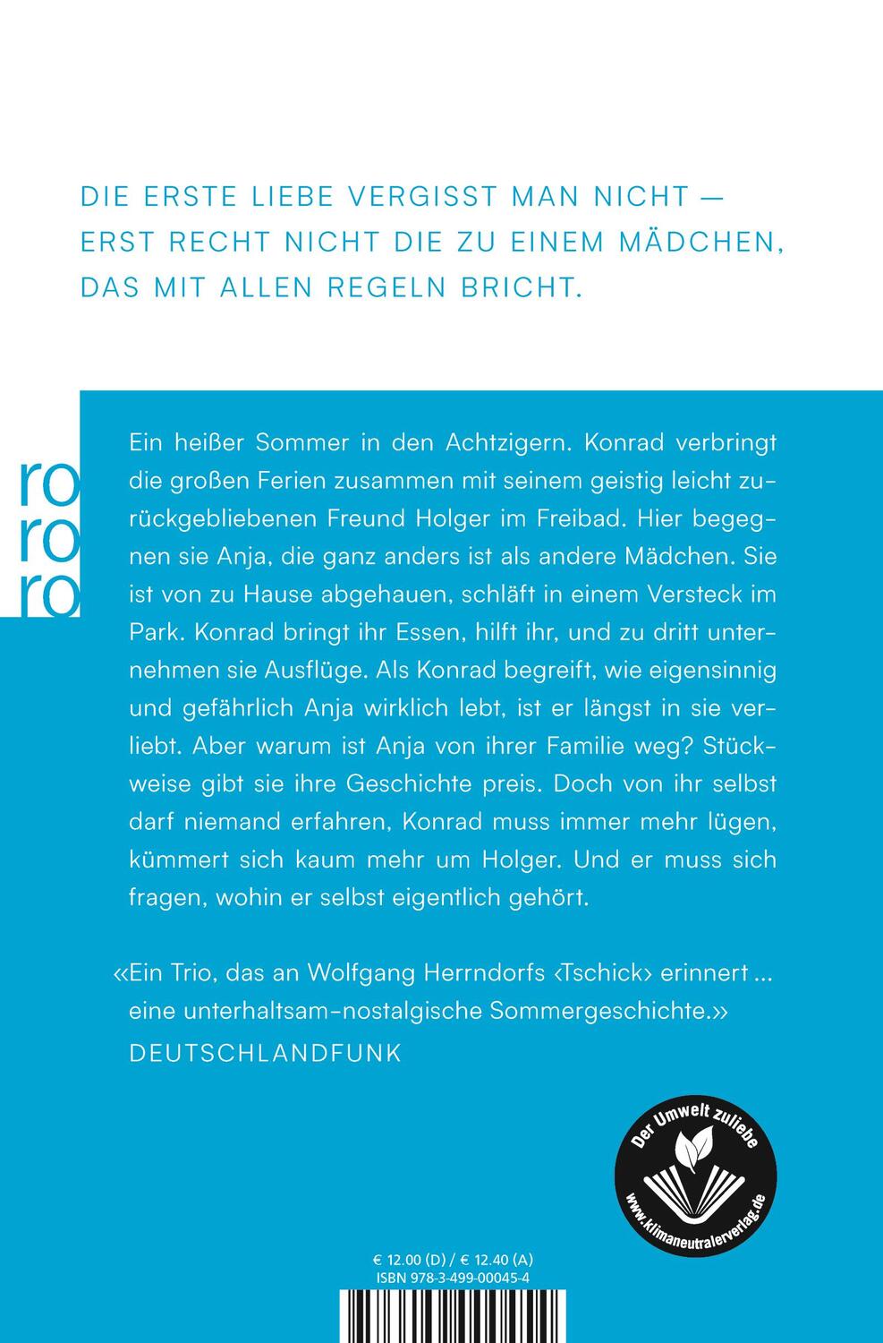 Rückseite: 9783499000454 | Mein Sommer mit Anja | Roman | Steffen Schroeder | Taschenbuch | 2021