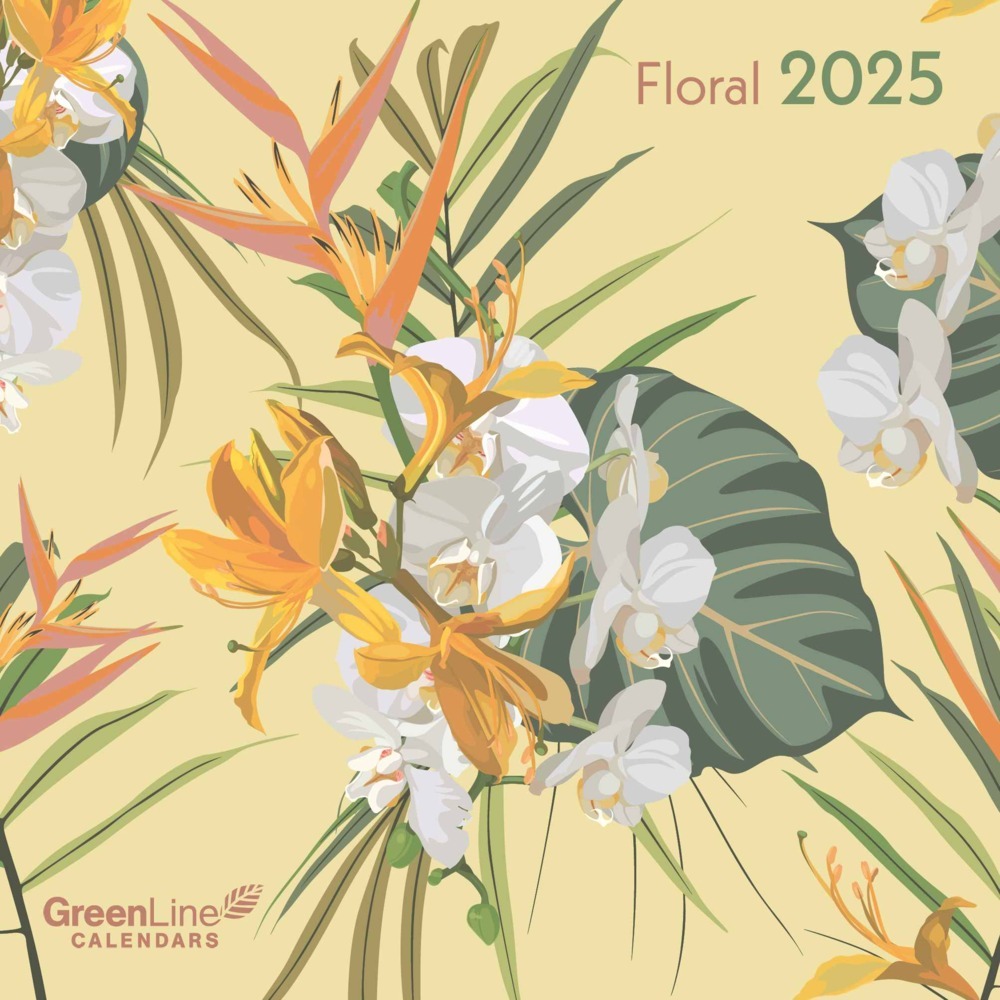 Cover: 4002725981721 | GreenLine Floral 2025 Broschürenkalender, 30x30cm, Wandkalender mit...