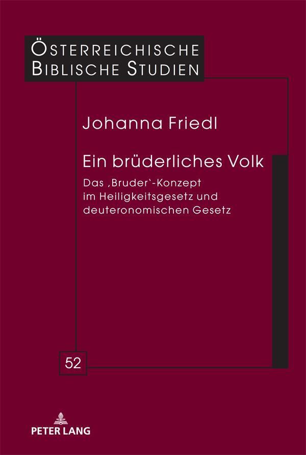 Cover: 9783631849507 | Ein brüderliches Volk | Johanna Friedl | Buch | Deutsch | 2021