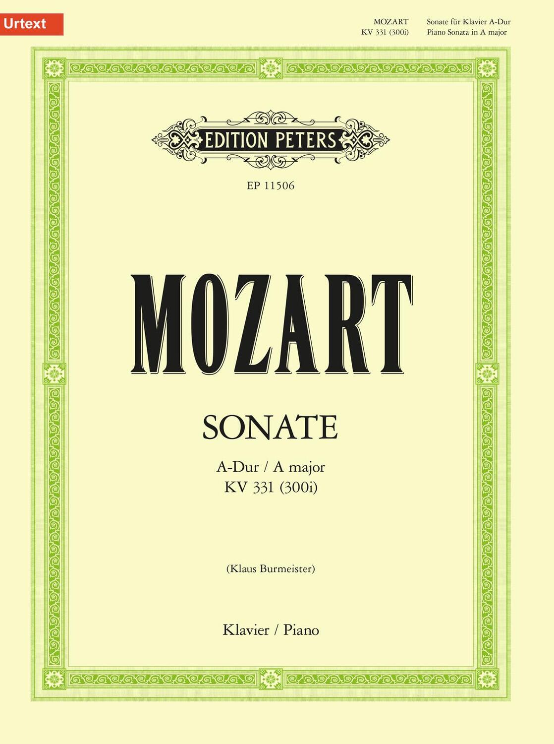 Cover: 9790014127015 | Sonate A-Dur KV 331 (300i) | Wolfgang Amadeus Mozart | Broschüre