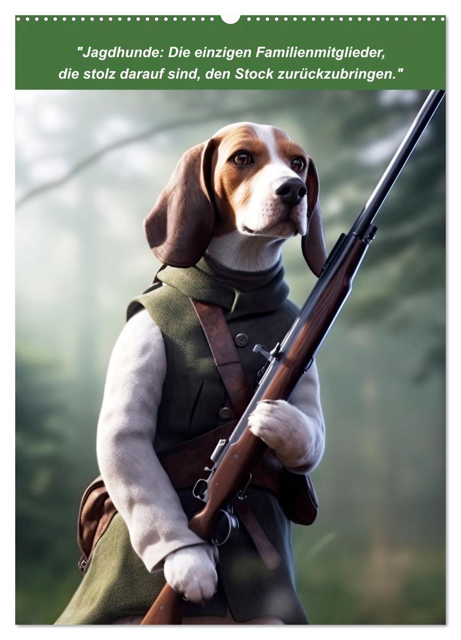 Bild: 9783435979684 | Lustige Jagdhunde mit Jägerlatein (Wandkalender 2025 DIN A2 hoch),...