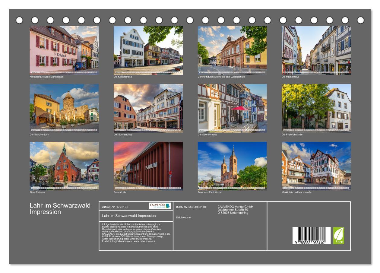 Bild: 9783383988110 | Lahr im Schwarzwald Impression (Tischkalender 2025 DIN A5 quer),...