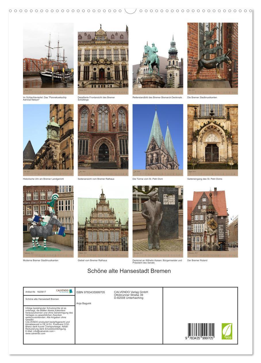 Bild: 9783435999705 | Schöne alte Hansestadt Bremen (hochwertiger Premium Wandkalender...