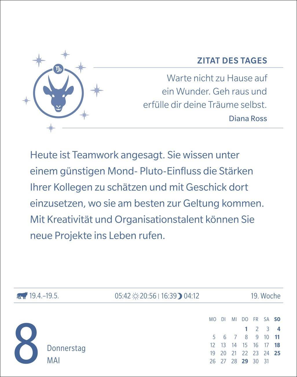 Bild: 9783840033643 | Steinbock Sternzeichenkalender 2025 - Tagesabreißkalender - Ihr...