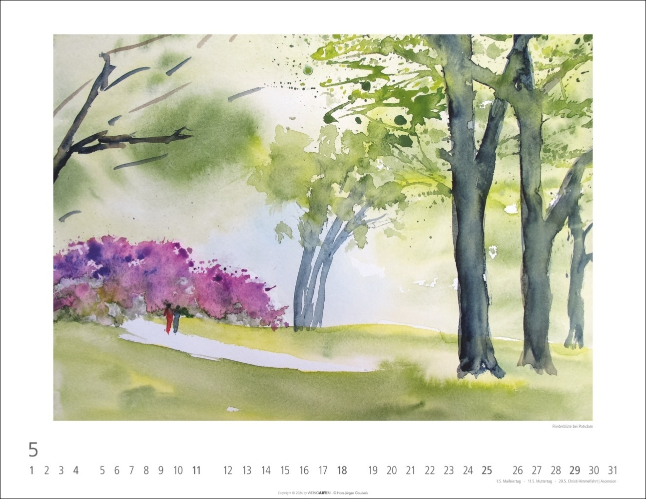 Bild: 9783839901540 | Zwischen Himmel und Erde Kalender 2025 - Aquarelle von Hans-Jürgen...