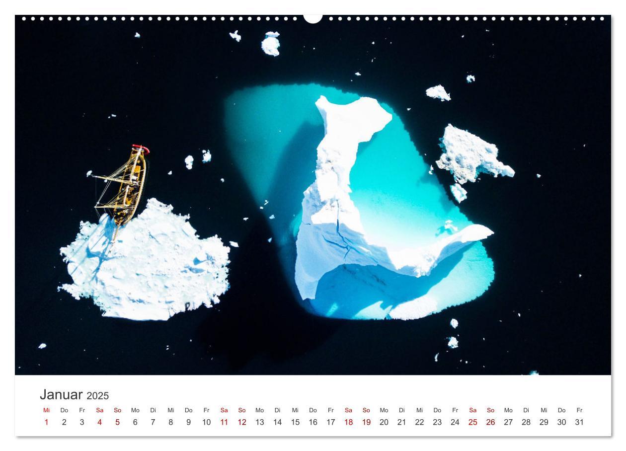 Bild: 9783435007899 | Zwischen den Eisbergen in Grönland (Wandkalender 2025 DIN A2 quer),...