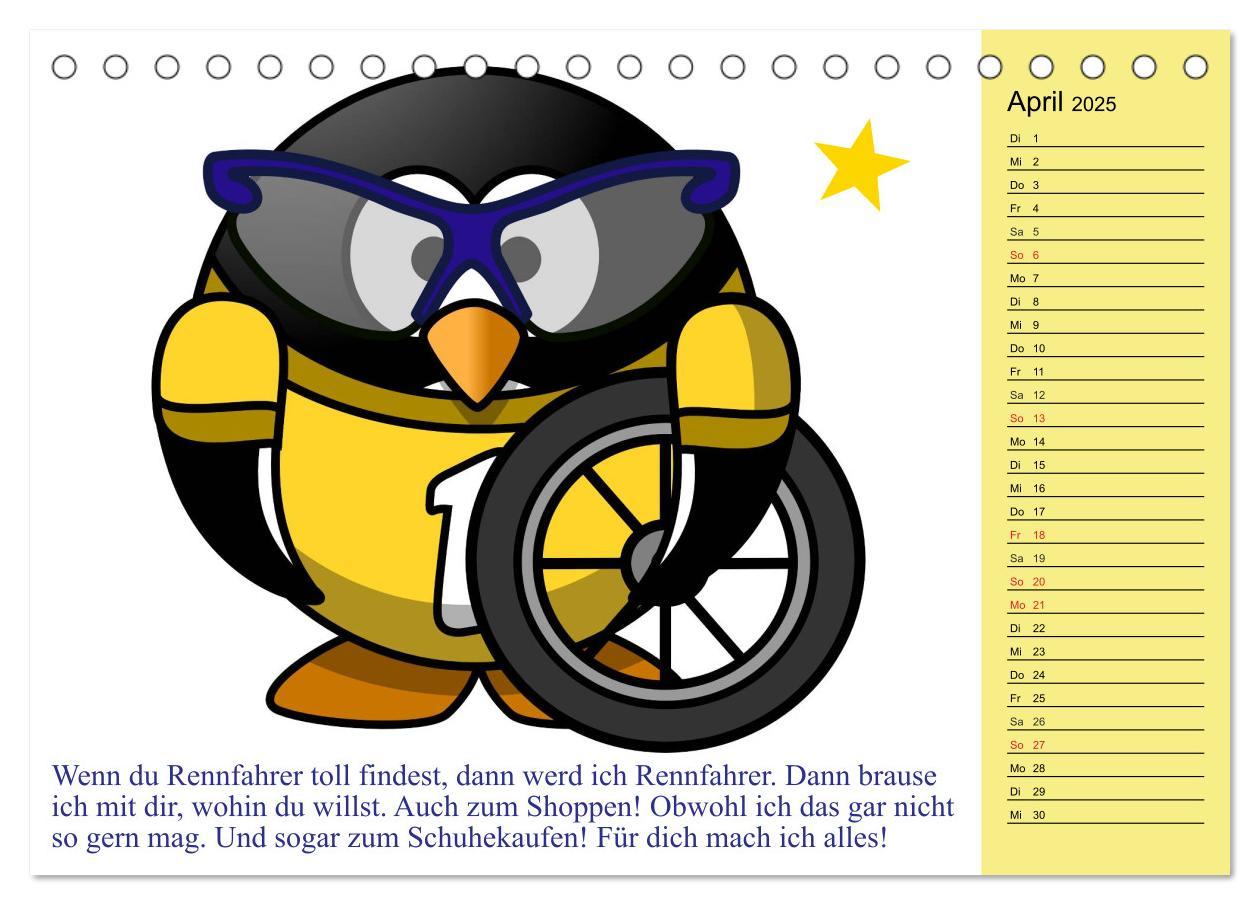 Bild: 9783435524136 | Pinguin-Elfe (Tischkalender 2025 DIN A5 quer), CALVENDO Monatskalender