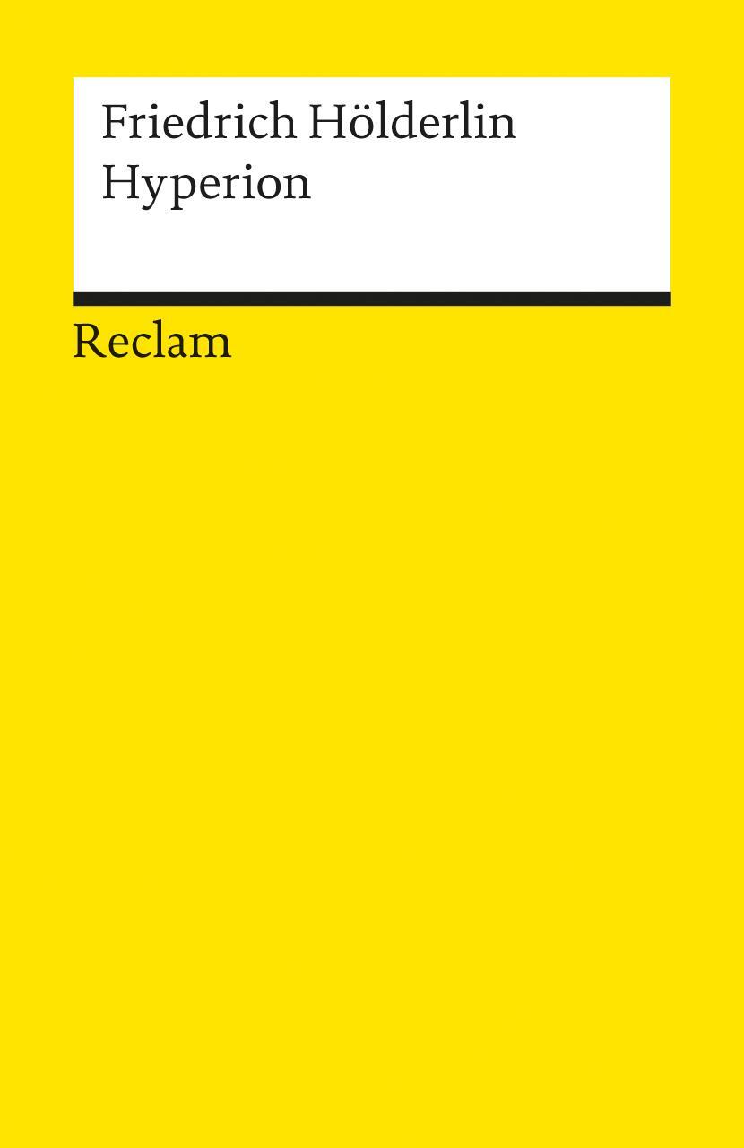 Cover: 9783150005590 | Hyperion | Friedrich Hölderlin | Taschenbuch | 223 S. | Deutsch | 1998