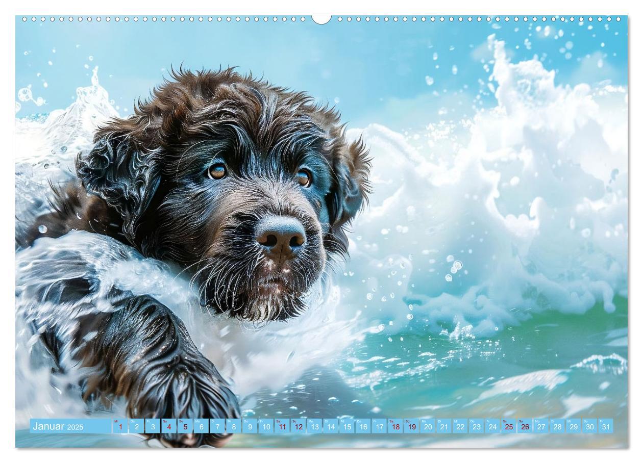 Bild: 9783457129241 | Hunde und Wasser (Wandkalender 2025 DIN A2 quer), CALVENDO...