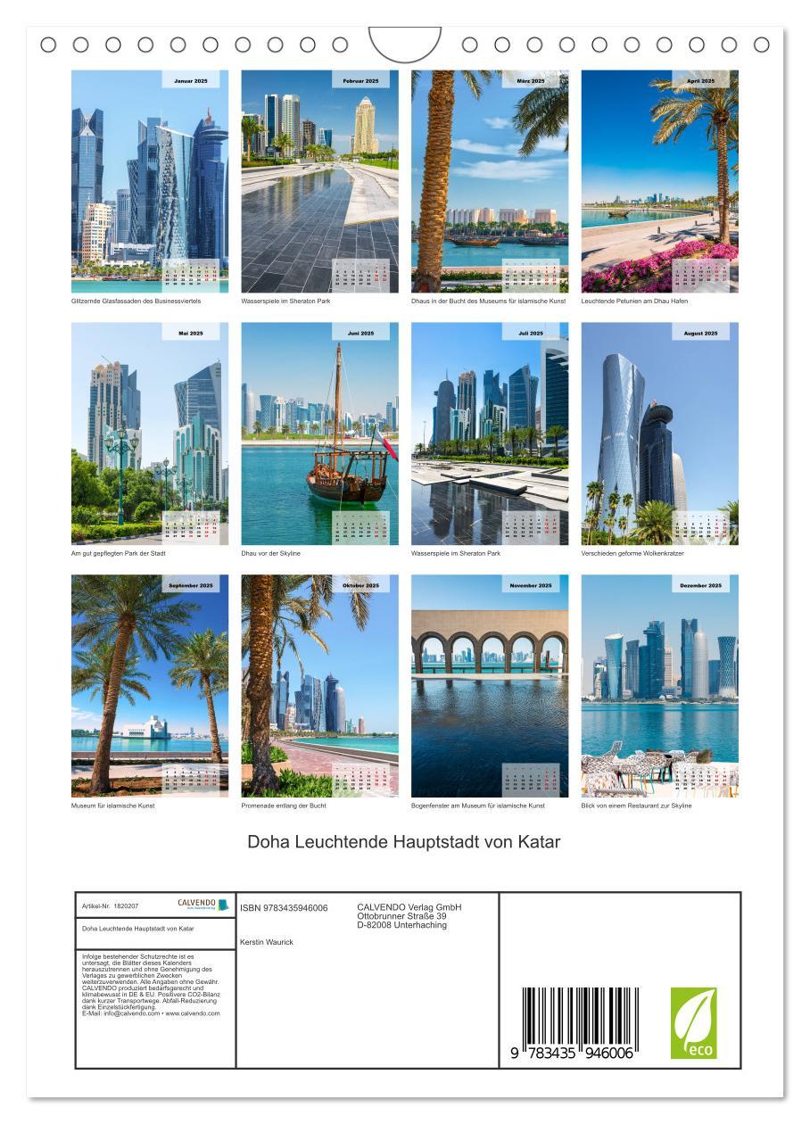 Bild: 9783435946006 | Doha Leuchtende Hauptstadt von Katar (Wandkalender 2025 DIN A4...