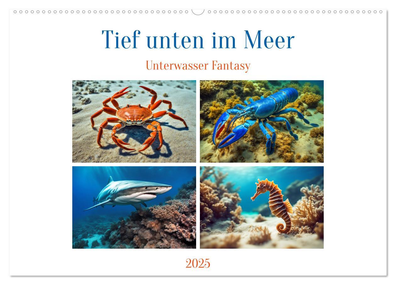 Cover: 9783383797859 | Tief unten im Meer Unterwasser Fantasy (Wandkalender 2025 DIN A2...