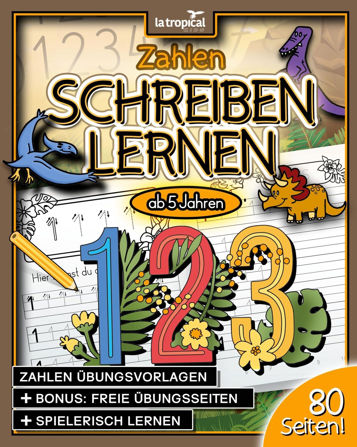 Cover: 9783969080443 | Zahlen schreiben lernen ab 5 Jahren | David Ludwig | Taschenbuch