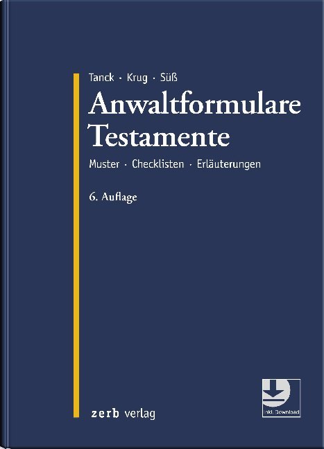 Cover: 9783956610950 | Anwaltformulare Testamente | Manuel Tanck (u. a.) | Buch | Deutsch