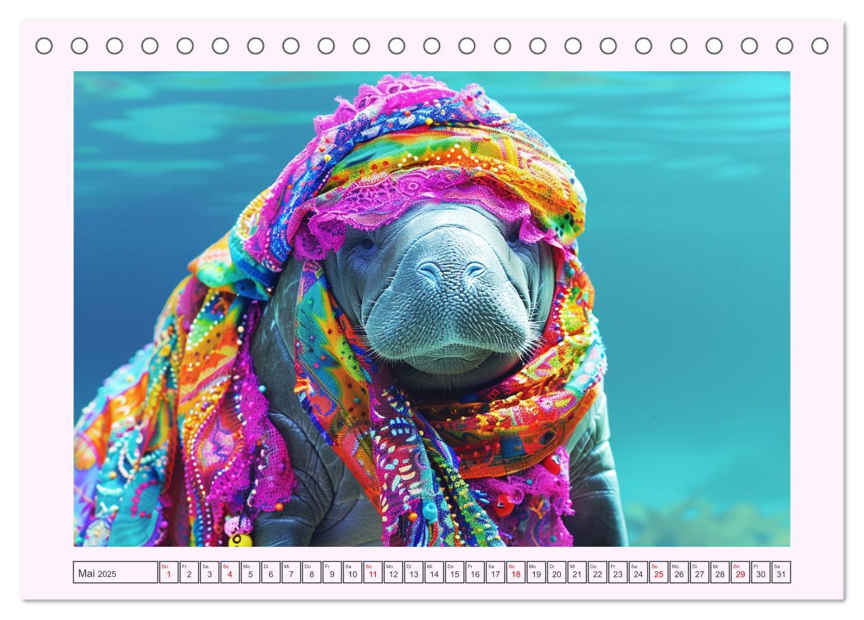 Bild: 9783435470099 | Modische Manatees. Charmante Seekühe mit Stil (Tischkalender 2025...