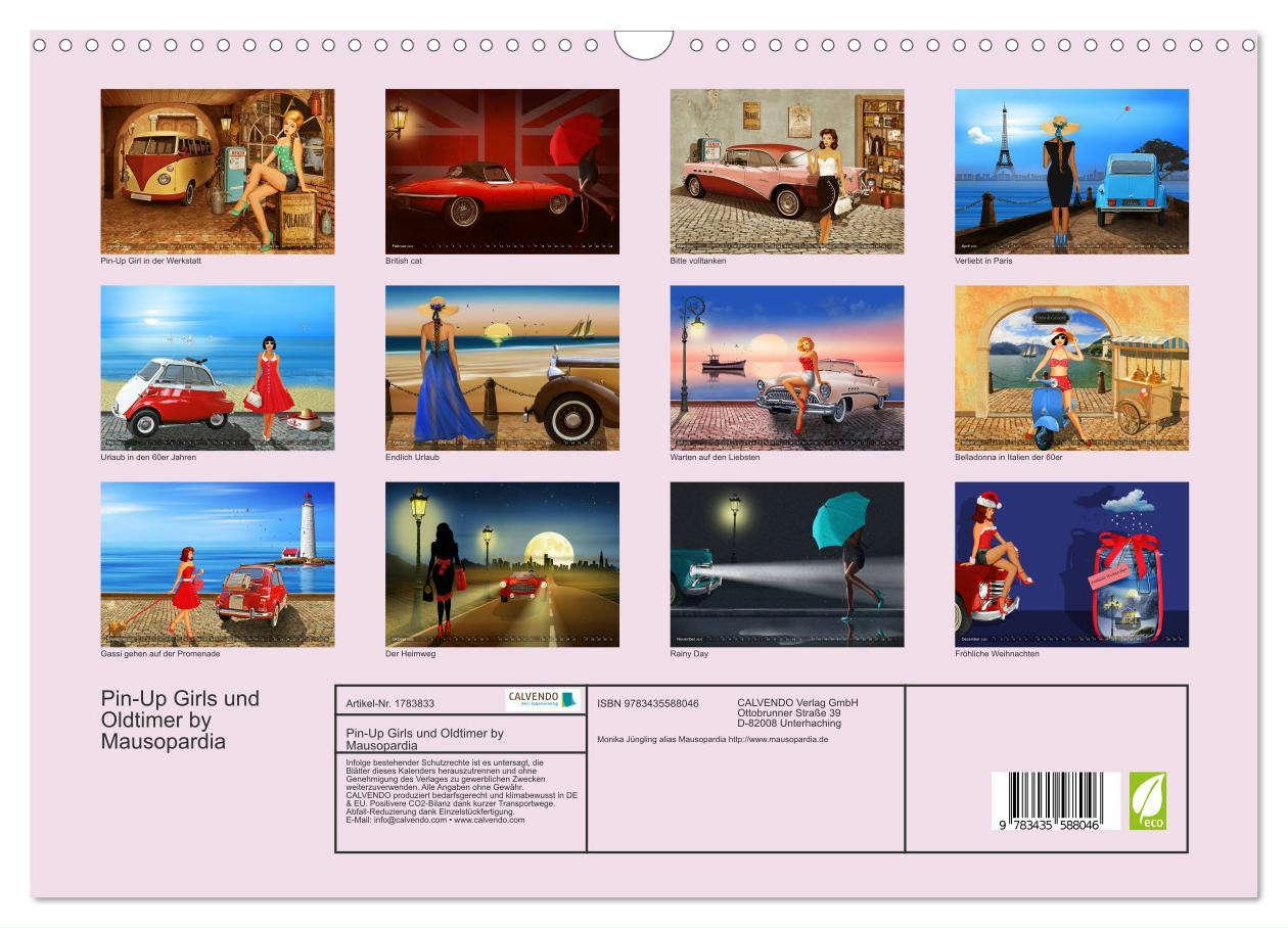 Bild: 9783435588046 | Pin-Up Girls und Oldtimer by Mausopardia (Wandkalender 2025 DIN A3...