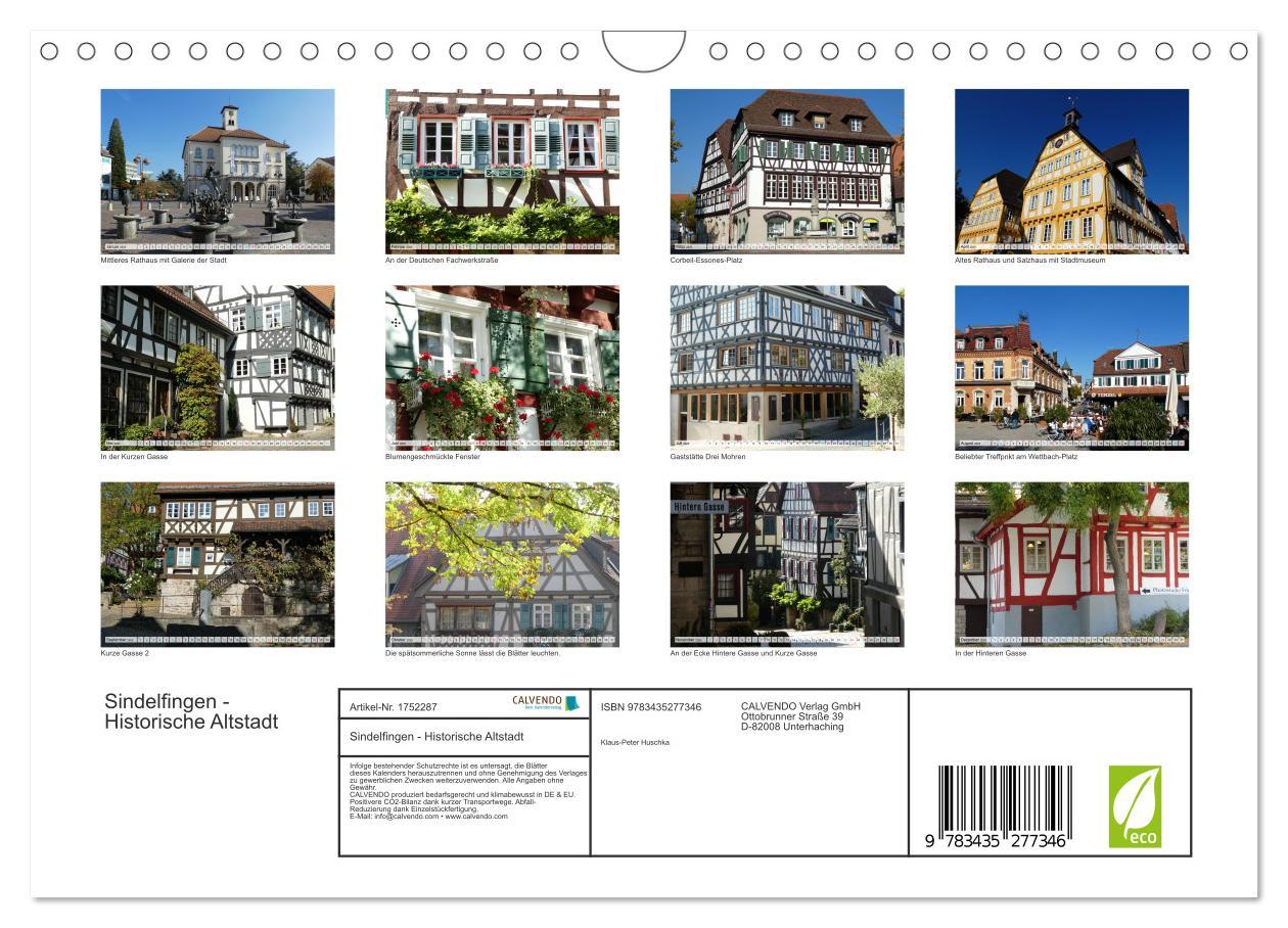 Bild: 9783435277346 | Sindelfingen - Historische Altstadt (Wandkalender 2025 DIN A4...