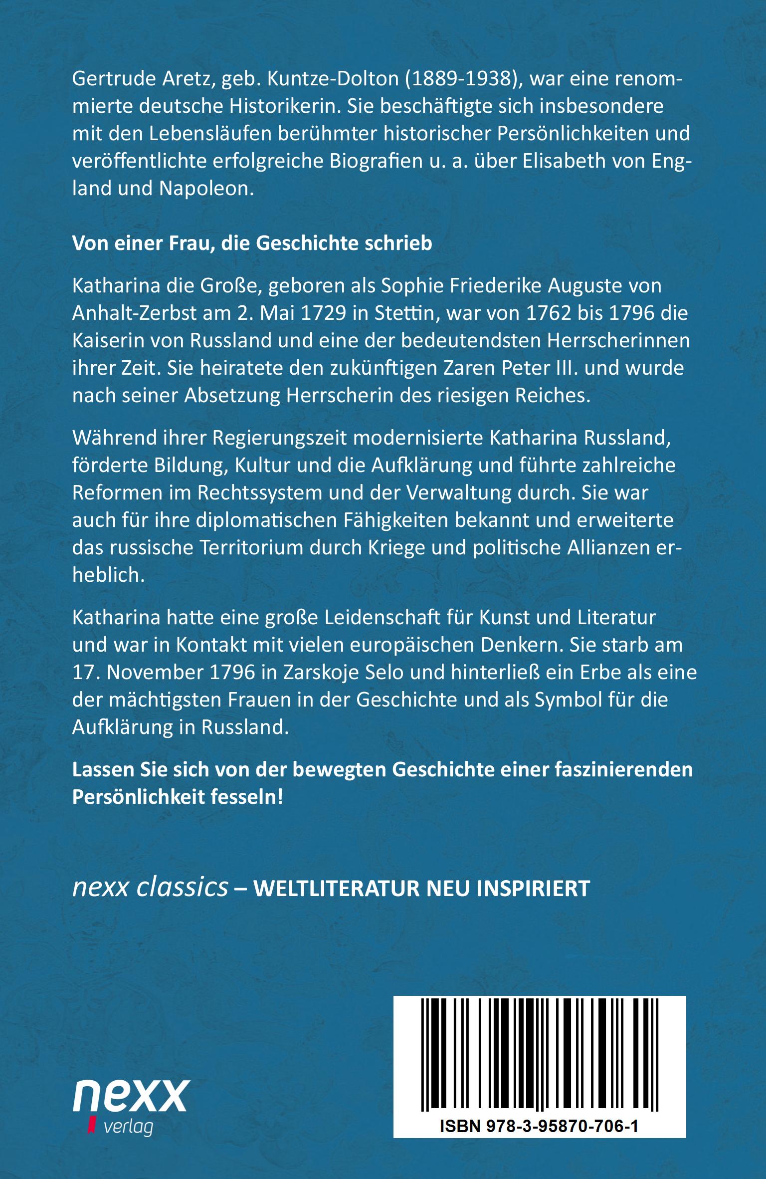 Rückseite: 9783958707061 | Katharina die Große | Gertrude Aretz | Taschenbuch | 256 S. | Deutsch