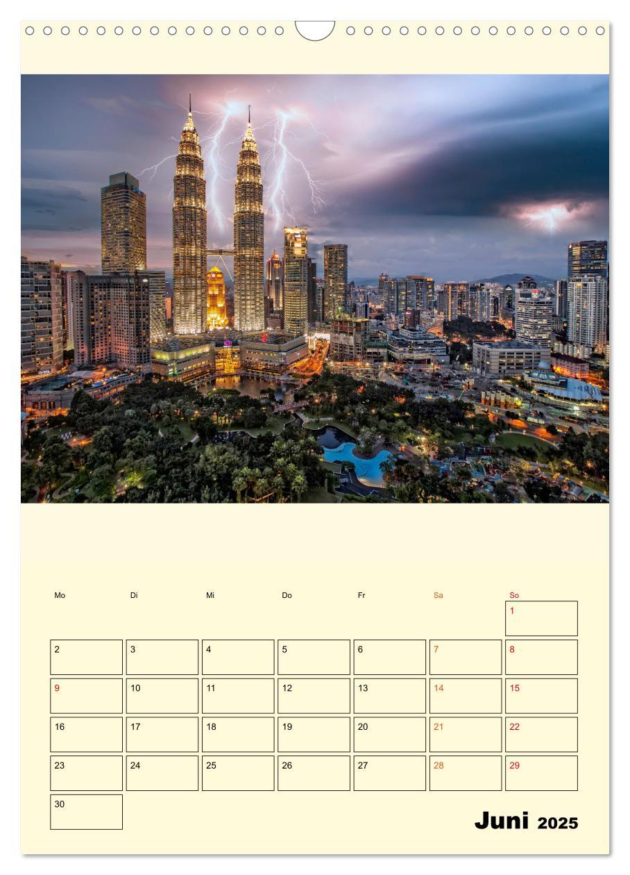 Bild: 9783435890637 | Metropolen im Gewitter (Wandkalender 2025 DIN A3 hoch), CALVENDO...