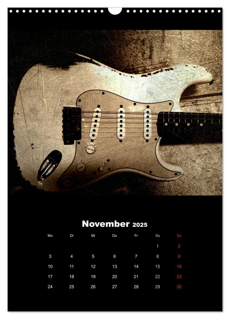 Bild: 9783457015957 | Vintage Gitarren (Wandkalender 2025 DIN A3 hoch), CALVENDO...