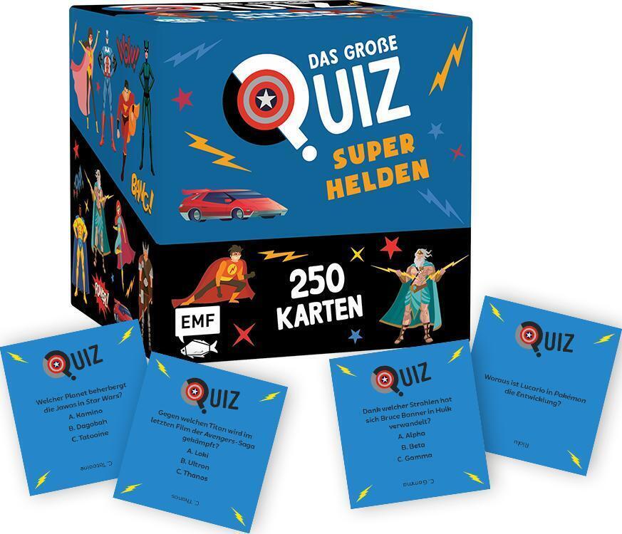 Cover: 4260478342408 | Kartenbox: Das große Quiz - Superhelden | Aurore Meyer | Spiel | 2024