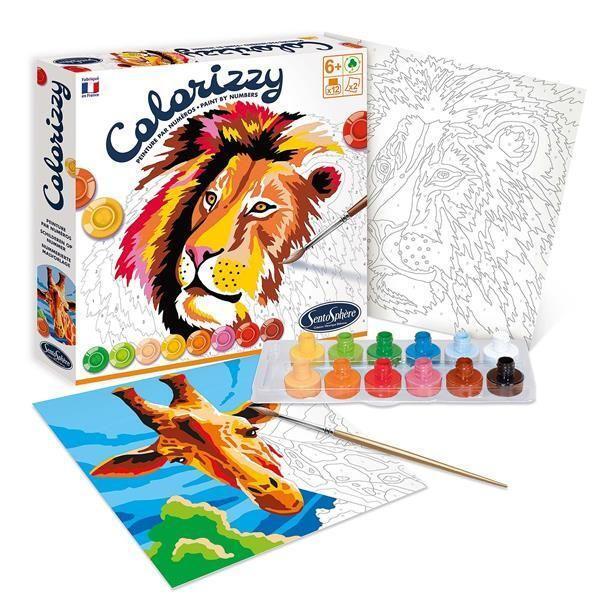 Bild: 3373910045001 | Colorizzy Malen nach Zahlen - Löwe &amp; Giraffe | Sentosphere | Spiel