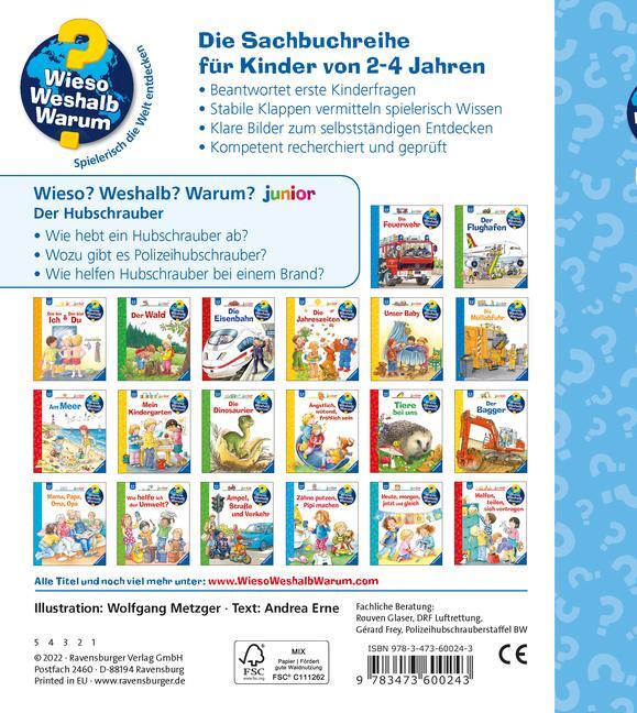 Bild: 9783473600243 | Wieso? Weshalb? Warum? junior, Band 26: Der Hubschrauber | Andrea Erne