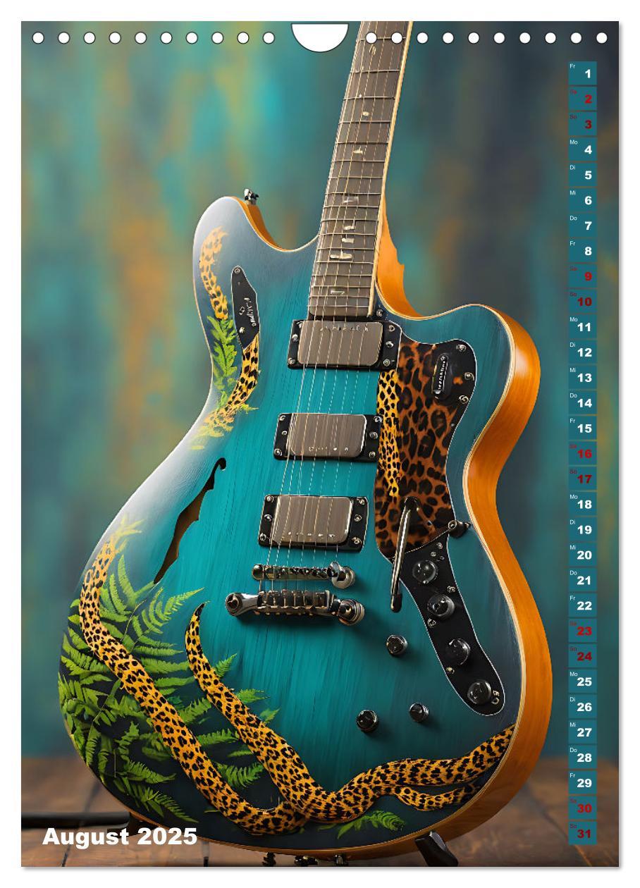 Bild: 9783457137123 | Traumhafte Gitarren (Wandkalender 2025 DIN A4 hoch), CALVENDO...