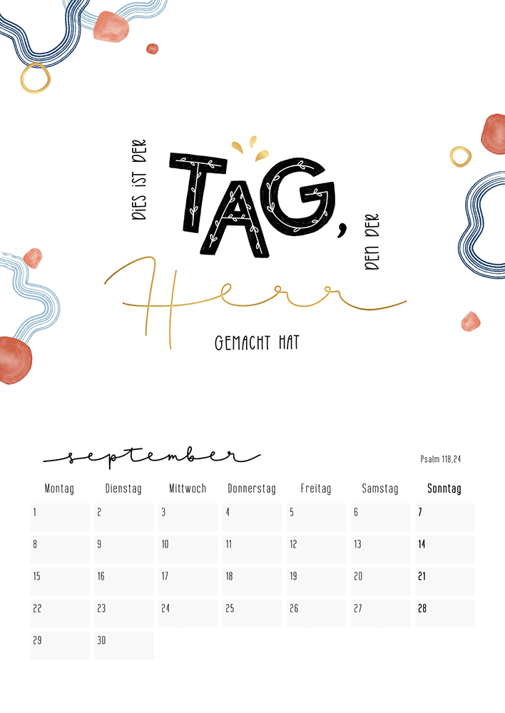 Bild: 4250222905157 | Himmelsglück 2025 | Bibel-Lettering Kalender | Annika Mengel | 13 S.