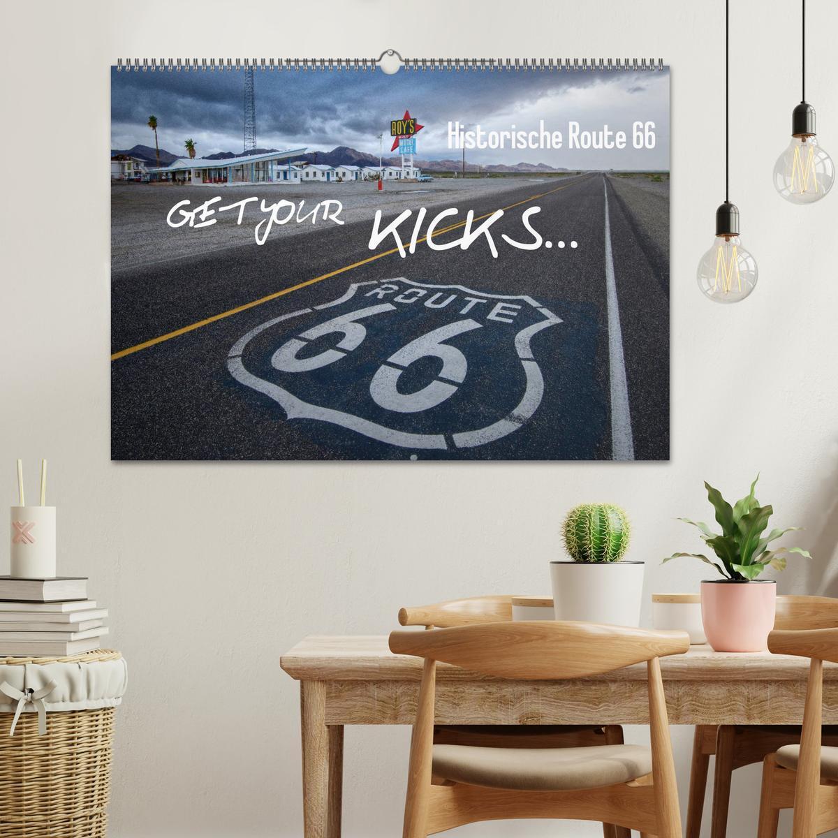 Bild: 9783435108916 | Route 66 (Wandkalender 2025 DIN A2 quer), CALVENDO Monatskalender